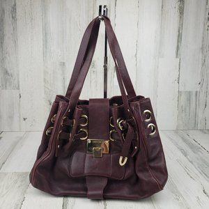 Jimmy Choo Ramona Maroon Burgundy Shoulder Bag